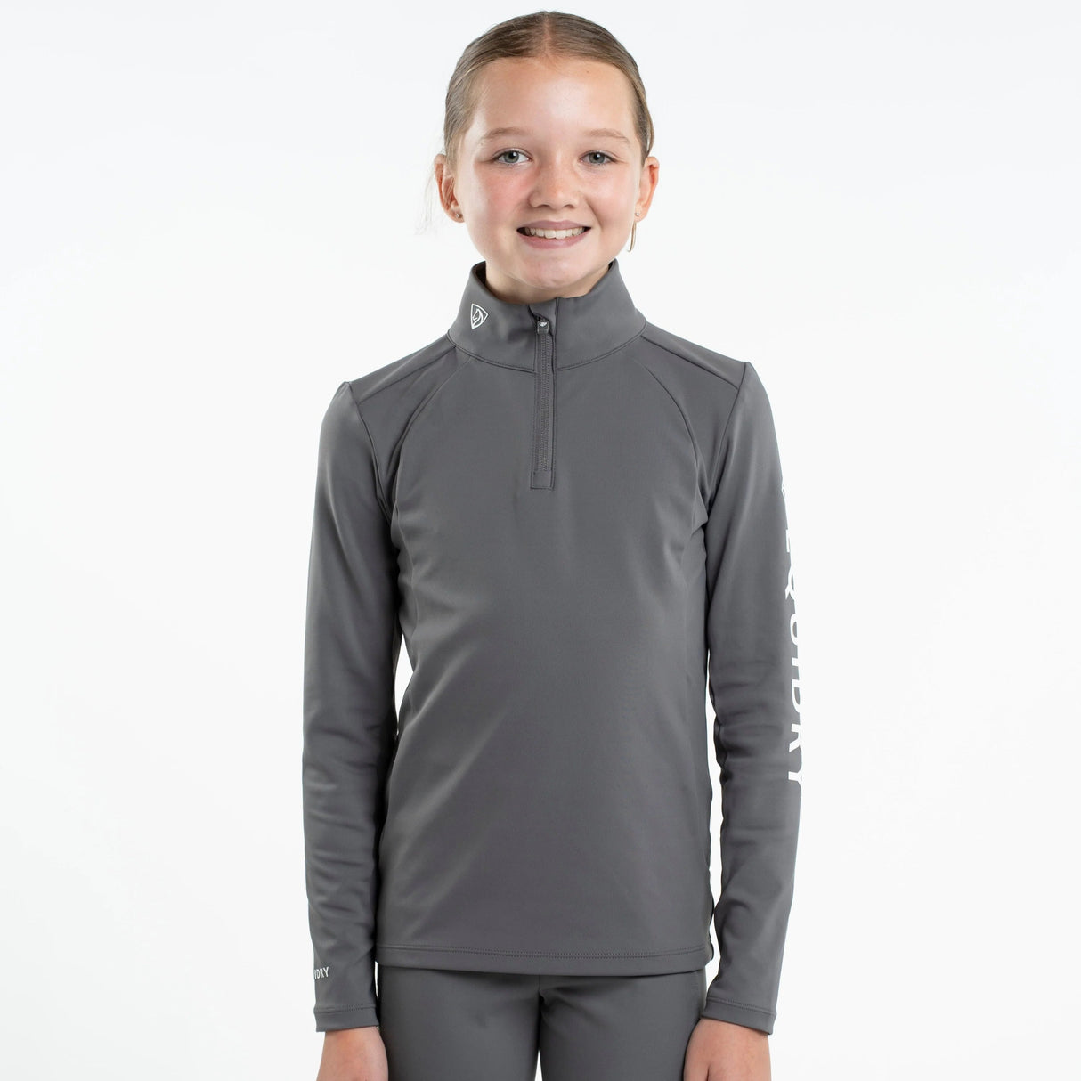 EQUIDRY Children's Water Repellent Base Layer #colour_grey-white