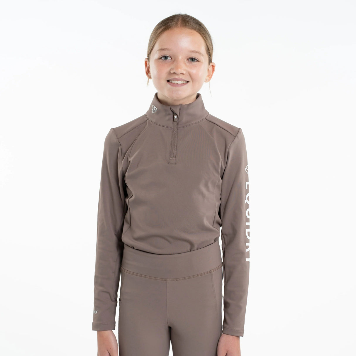 EQUIDRY Children's Water Repellent Base Layer #colour_mocha