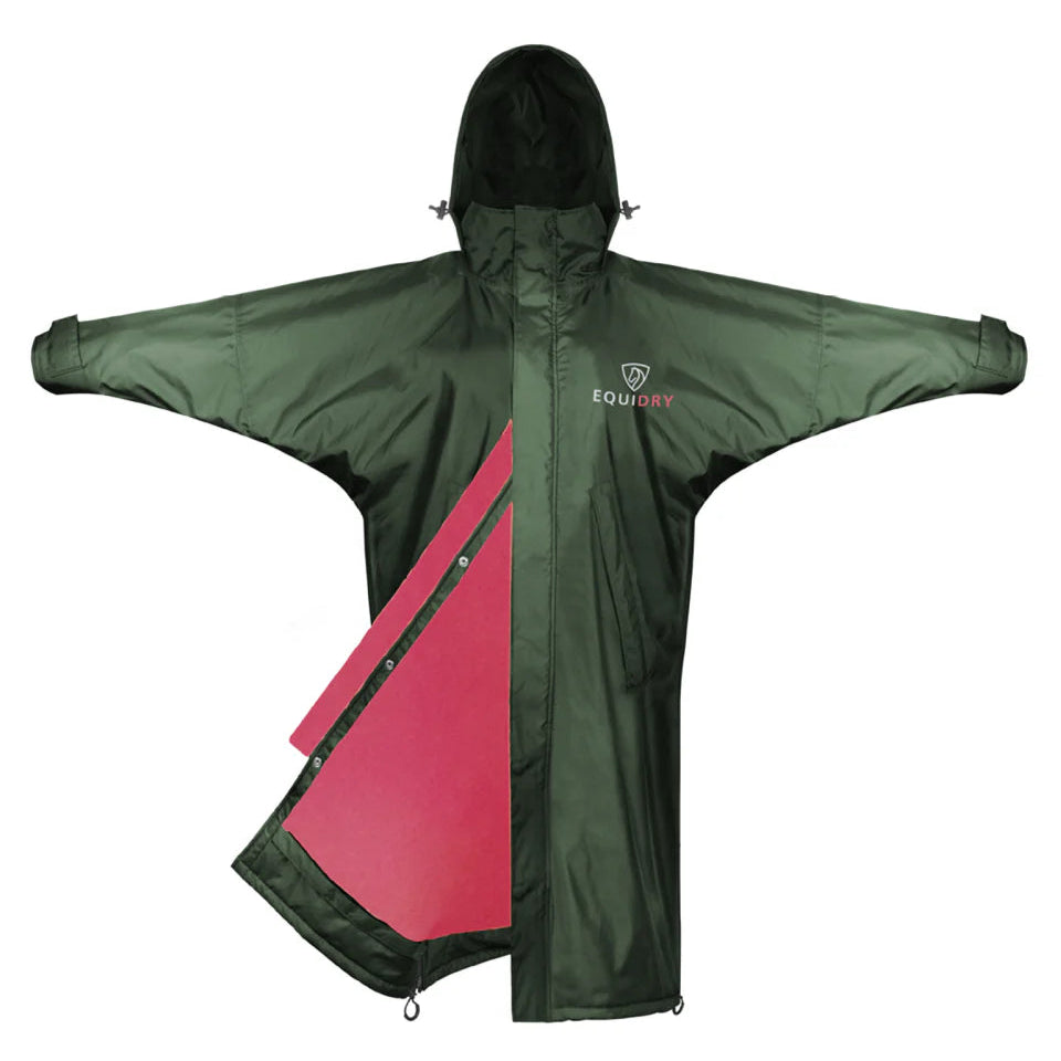 EQUIDRY Children's Mesh Lined Evolution #colour_black-forest-green-peacock-pink