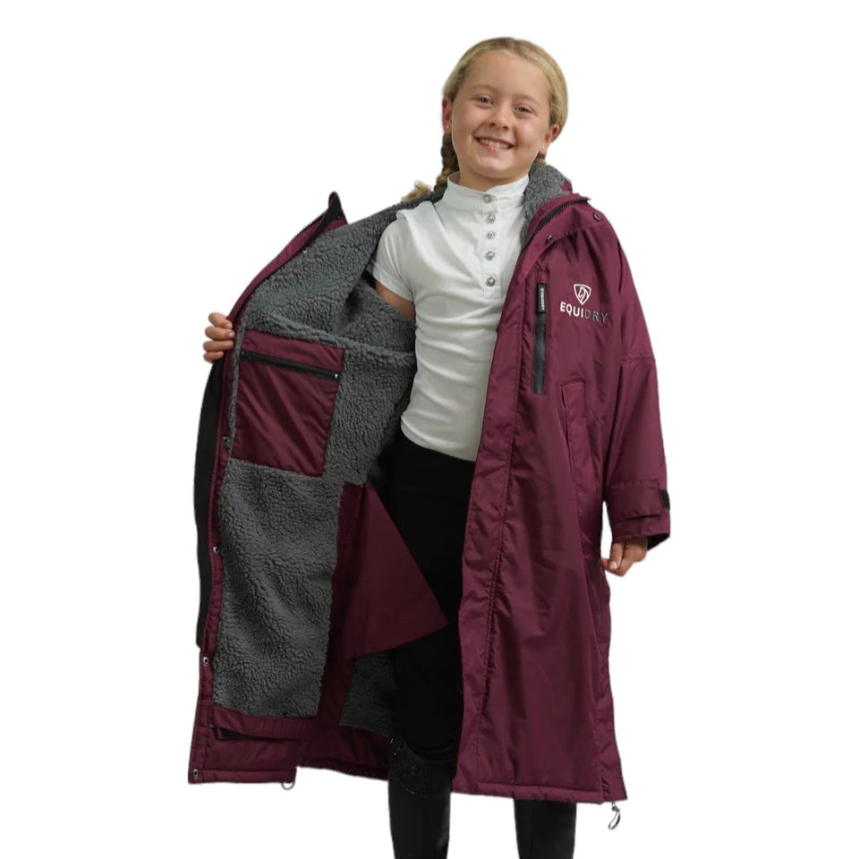 EQUIDRY Children's Thick Fleece Evolution #colour_plum-grey