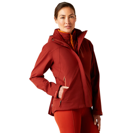 Ariat Women's Coastal Waterproof Jacket #colour_fired-brick