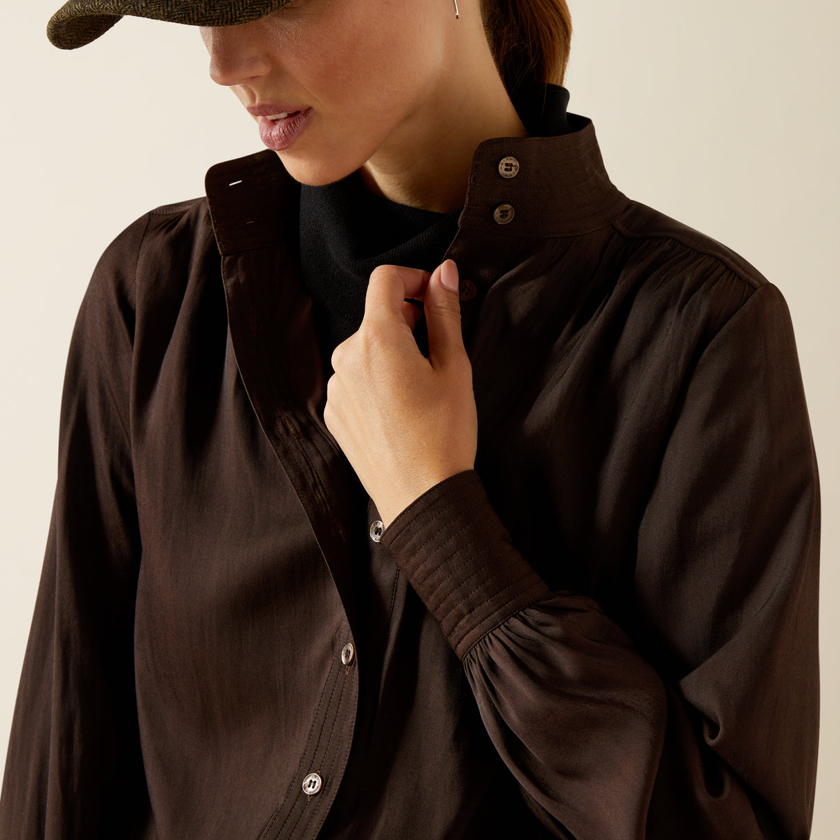 Ariat Women's Kildwick Blouse #colour_coffee-bean