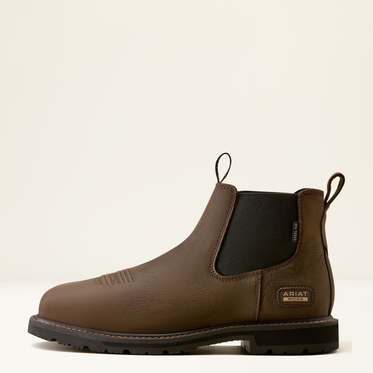 Ariat Men's Groundrancher Chelsea Wide Square Toe Steel Toe Work Boot