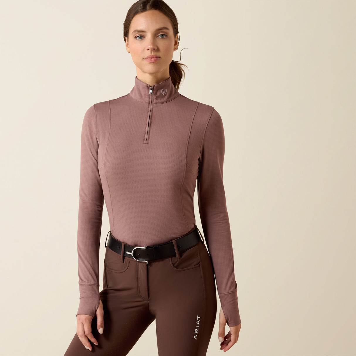 Ariat Women's Gridwork 2.0 1/4 Zip Grid Fleece Baselayer
