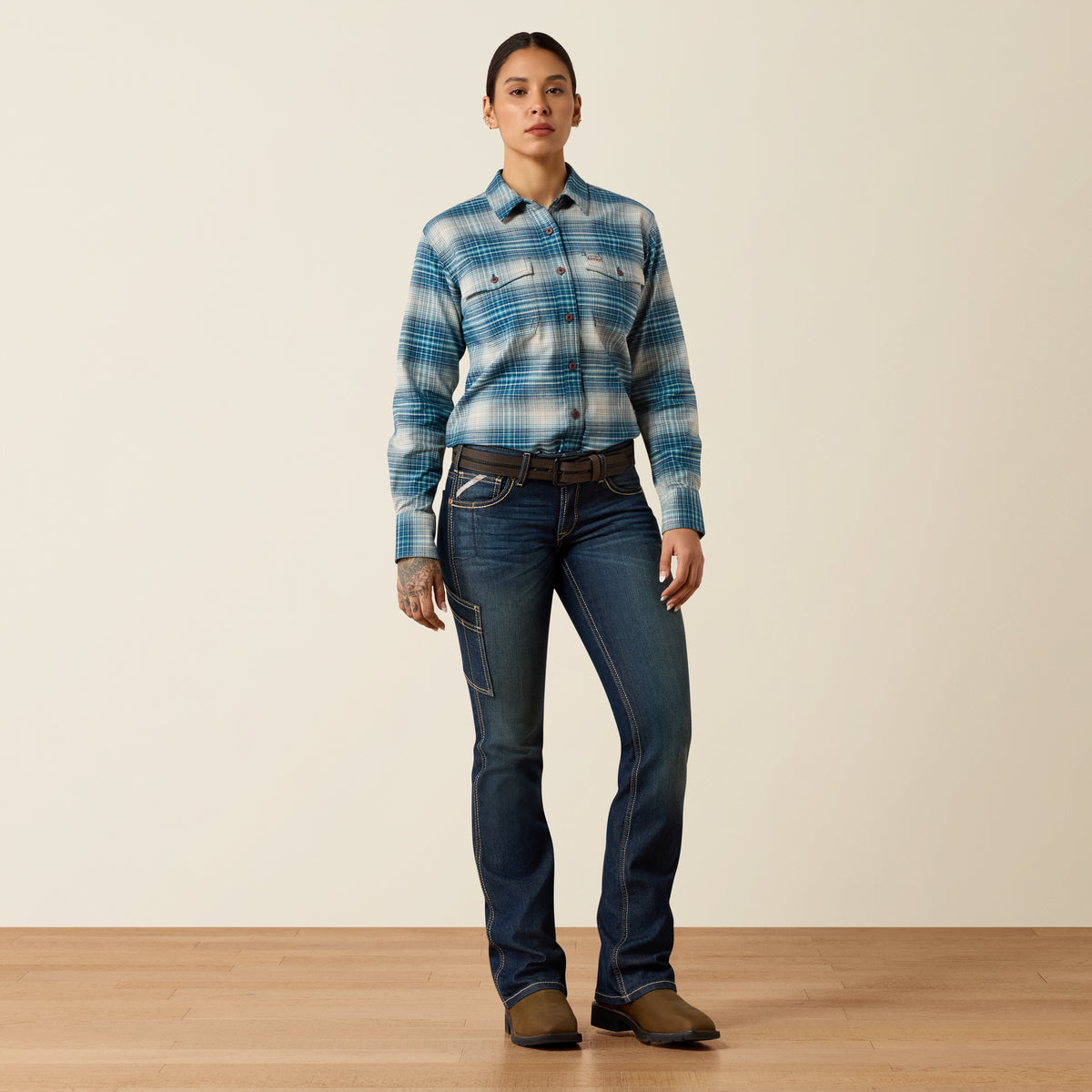 Ariat Women's Rebar Flannel Durastretch Long Sleeve Work Shirt
