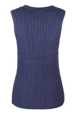 Rydale Ladies V Neck Cable Knit Vest- Emma