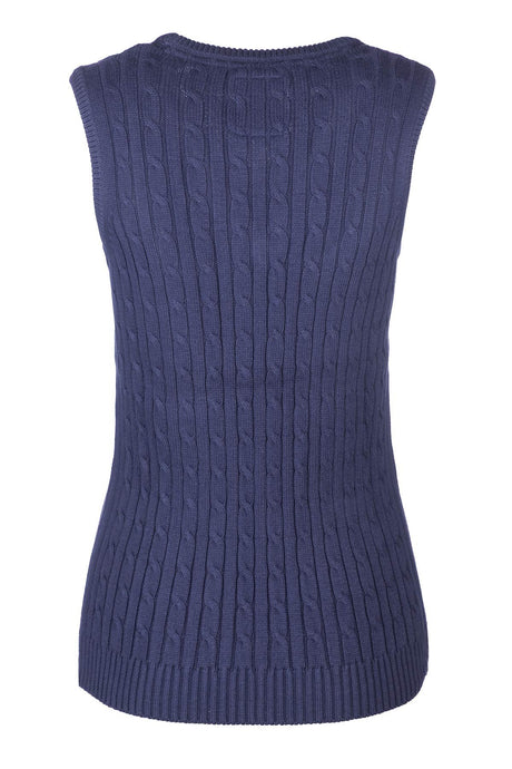 Rydale Ladies V Neck Cable Knit Vest- Emma