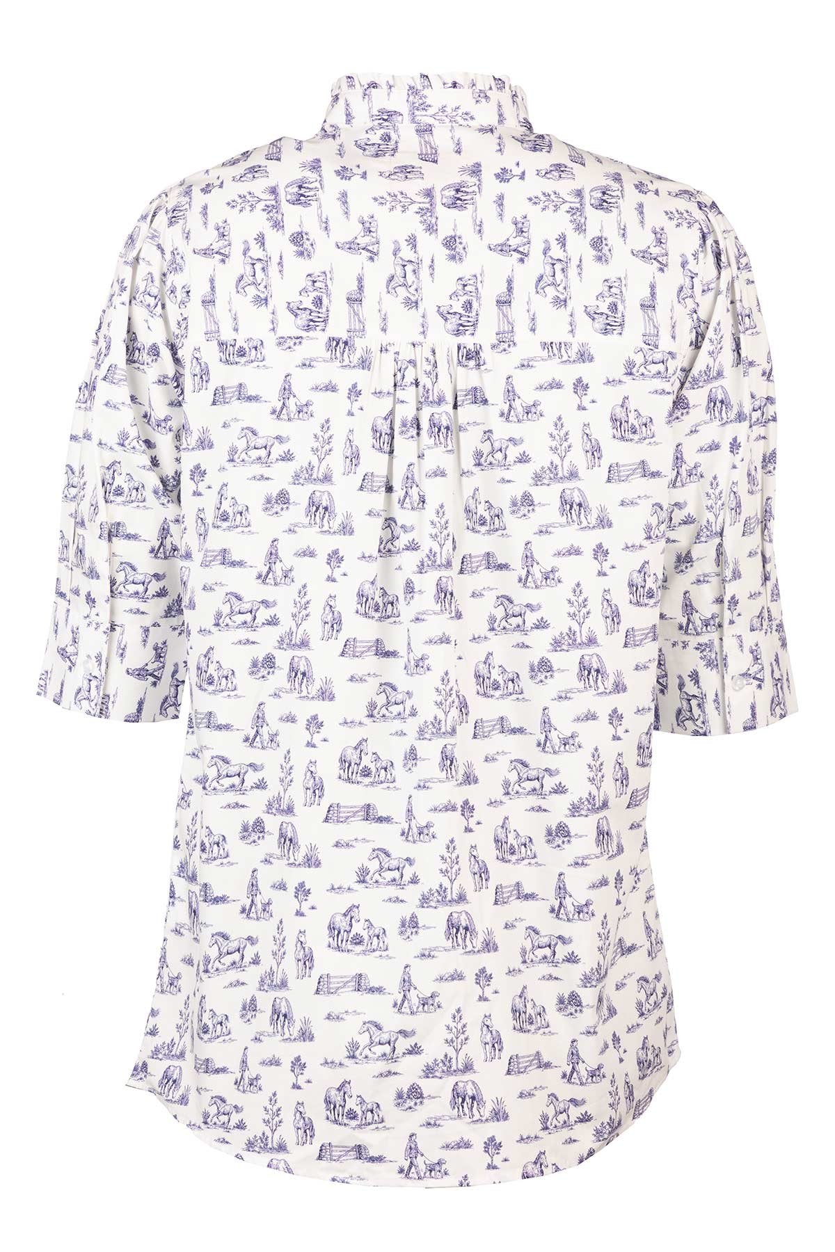 Rydale Ladies Ruffled Short Sleeved Shirt - Ivy