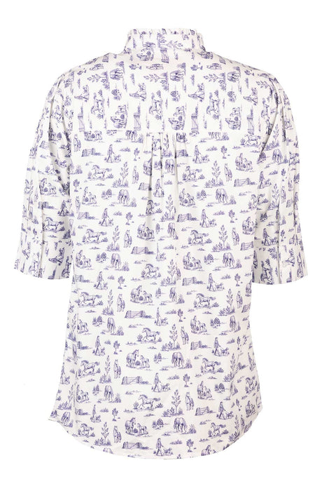 Rydale Ladies Ruffled Short Sleeved Shirt - Ivy