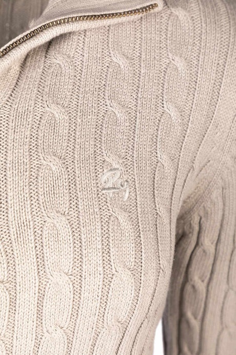 Rydale Ladies Quarter Zip Cable Knit Jumper - Emma