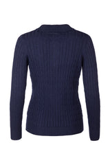 Rydale Ladies Quarter Zip Cable Knit Jumper - Emma