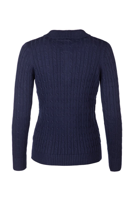 Rydale Ladies Quarter Zip Cable Knit Jumper - Emma