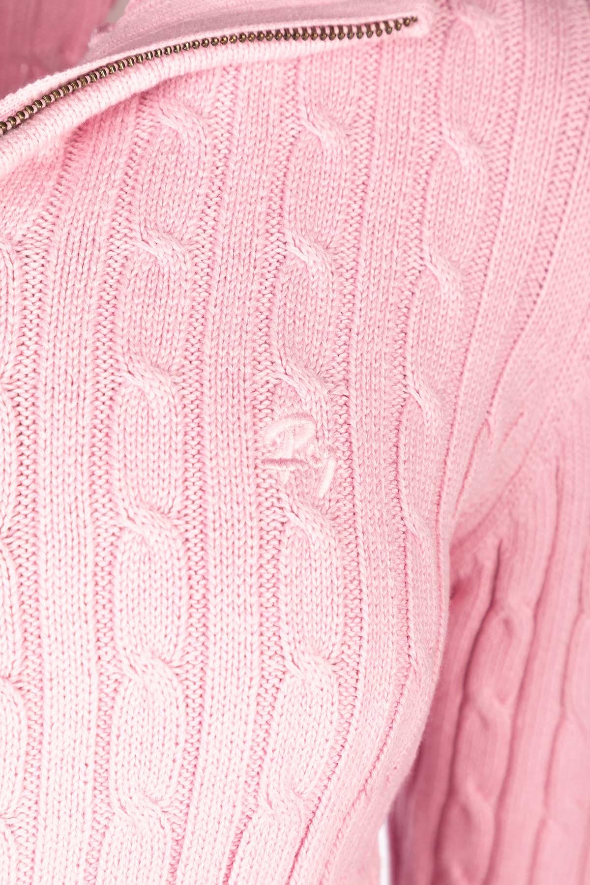 Rydale Ladies Quarter Zip Cable Knit Jumper - Emma