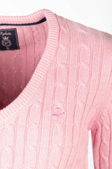 Rydale Ladies V Neck Cable Knit Jumper - Emma