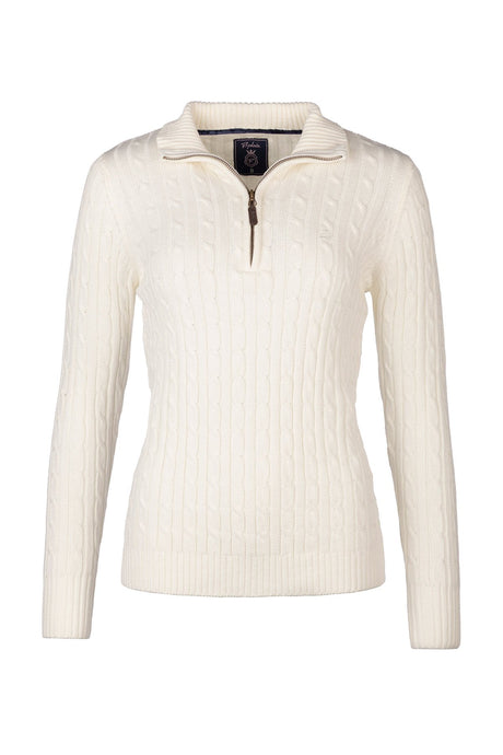 Rydale Ladies Quarter Zip Cable Knit Jumper - Emma