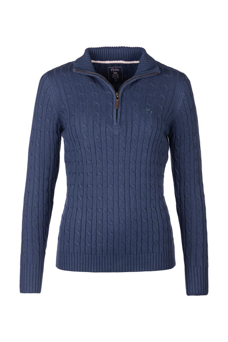 Rydale Ladies Quarter Zip Cable Knit Jumper - Emma