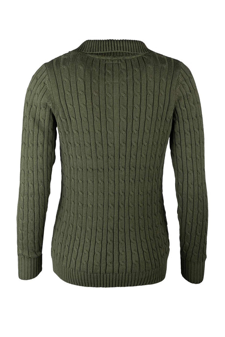 Rydale Ladies Quarter Zip Cable Knit Jumper - Emma
