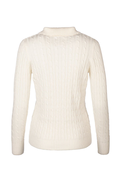 Rydale Ladies Quarter Zip Cable Knit Jumper - Emma