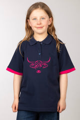 Rydale Girls Highland Cow Polo Shirt