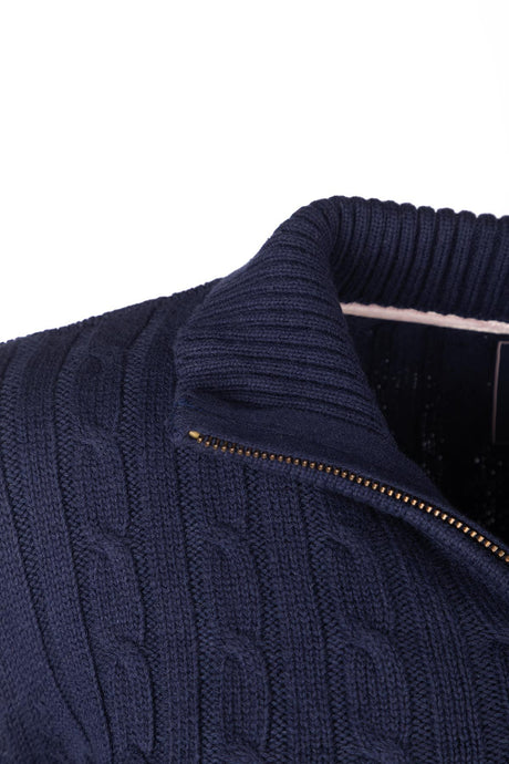Rydale Ladies Striped Quarter Zip Jumper - Bramham