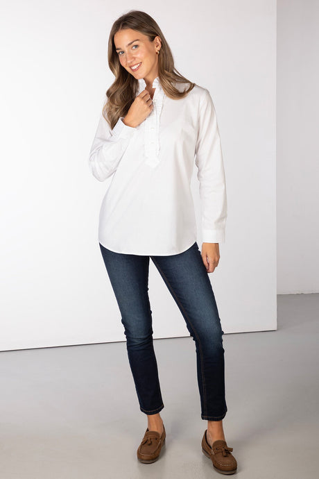 Rydale Ladies Overhead Ruffled Shirt - Ivy