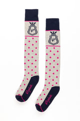 Rydale Ladies Polka Dot Knee Length Riding Socks