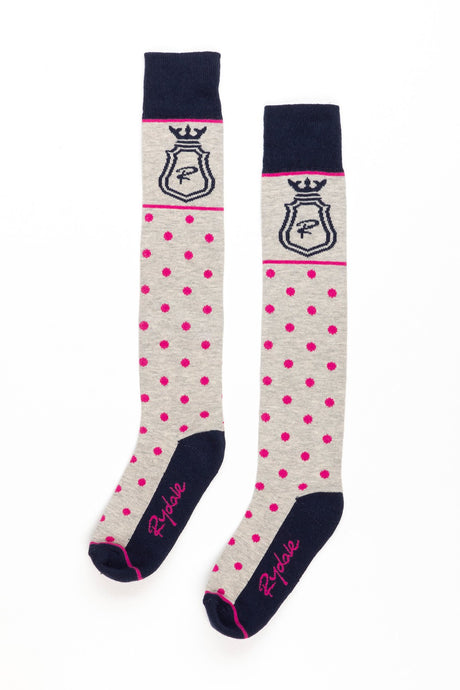 Rydale Ladies Polka Dot Knee Length Riding Socks