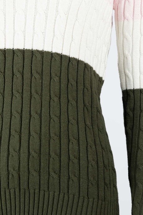 Rydale Ladies Striped Quarter Zip Jumper - Bramham