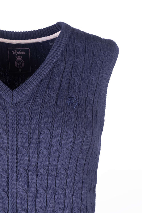 Rydale Ladies V Neck Cable Knit Vest- Emma
