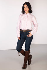 Rydale Ladies Oxford Cotton Ruffled Shirt - Ivy
