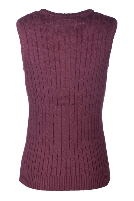 Rydale Ladies Crew Neck Cable Knit Vest - Emma