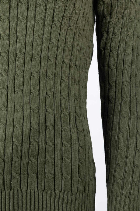 Rydale Ladies V Neck Cable Knit Jumper - Emma