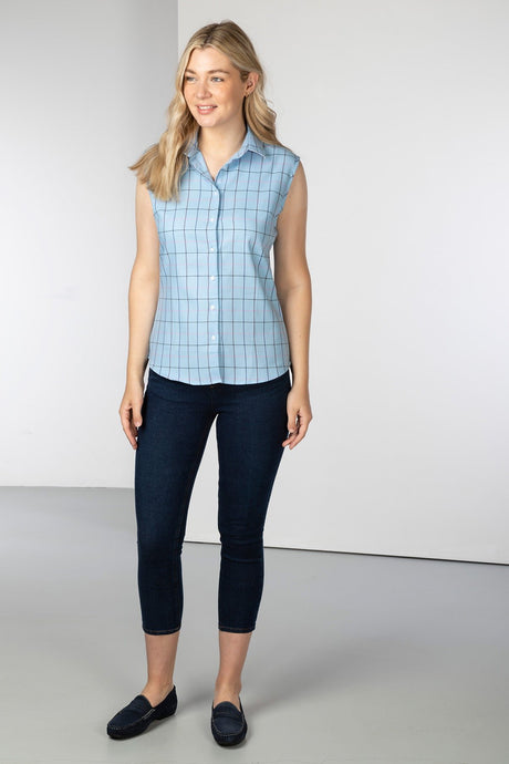 Rydale Ladies Hannah Sleeveless Country Shirt - Kate Tweed