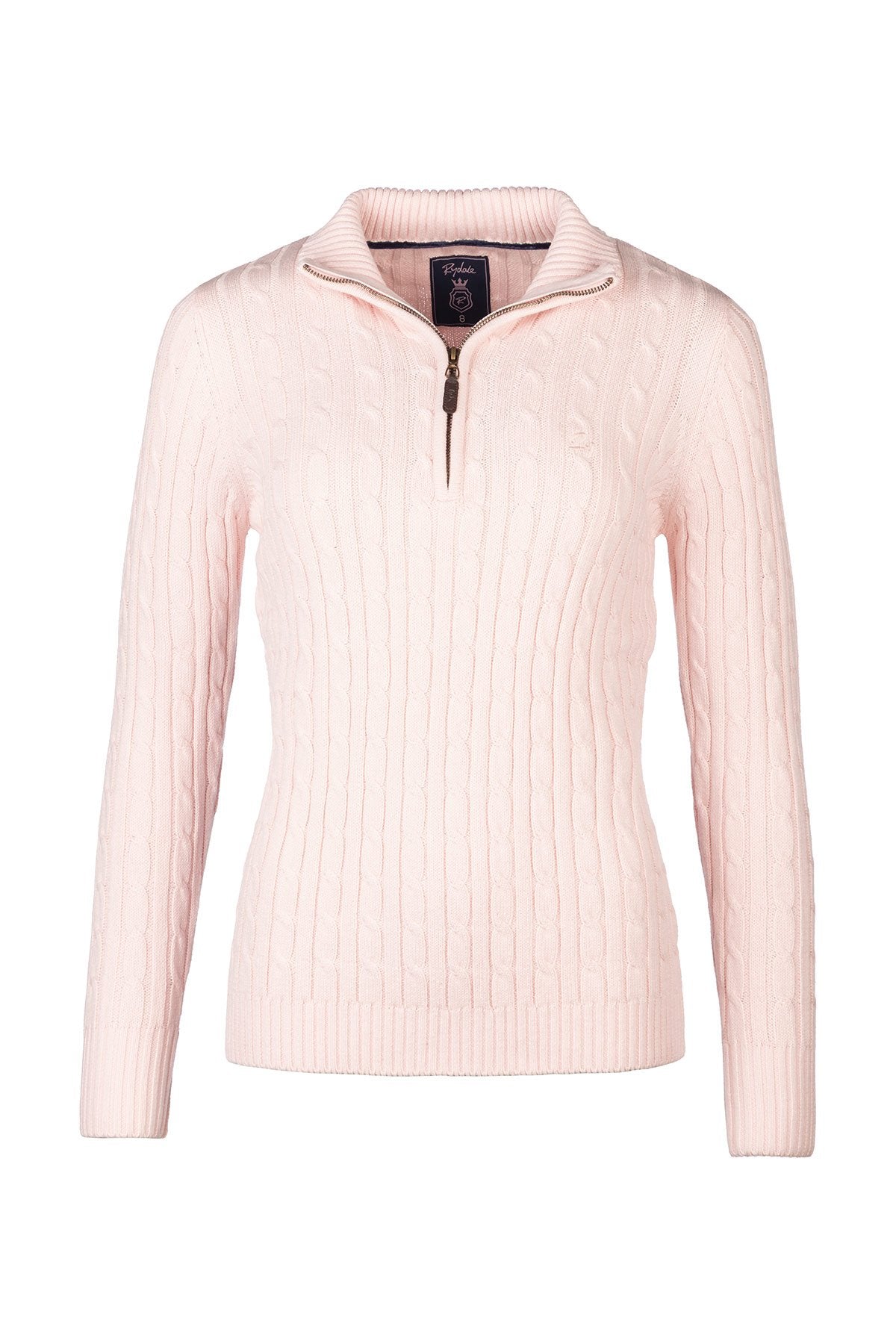 Rydale Ladies Quarter Zip Cable Knit Jumper - Emma