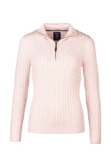 Rydale Ladies Quarter Zip Cable Knit Jumper - Emma