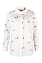 Rydale Ladies Oxford Cotton Ruffled Shirt - Ivy