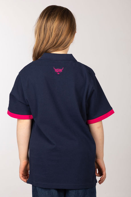 Rydale Girls Highland Cow Polo Shirt