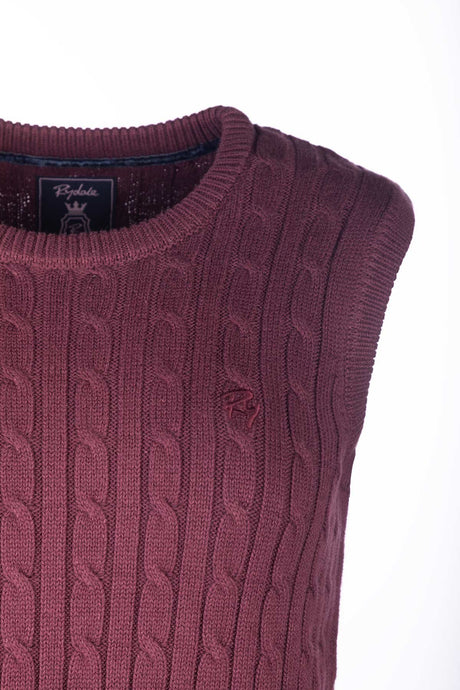 Rydale Ladies Crew Neck Cable Knit Vest - Emma