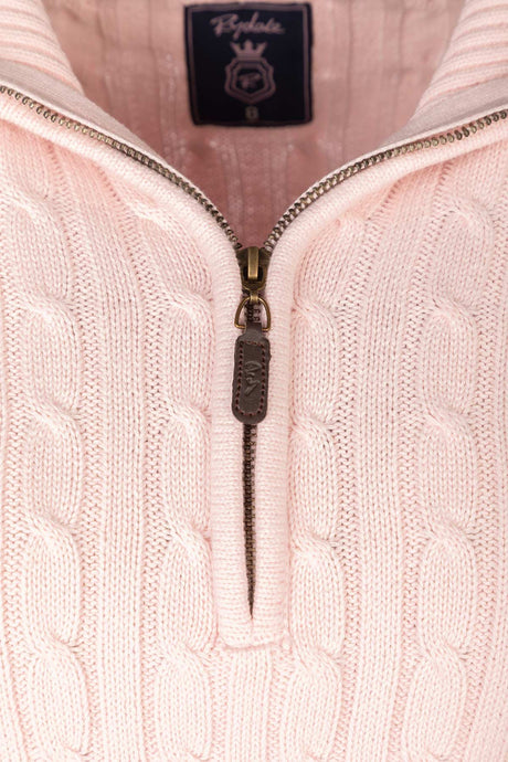 Rydale Ladies Quarter Zip Cable Knit Jumper - Emma