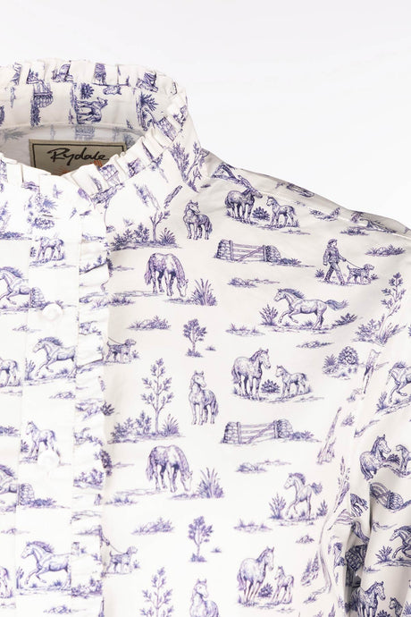 Rydale Ladies Ruffled Short Sleeved Shirt - Ivy