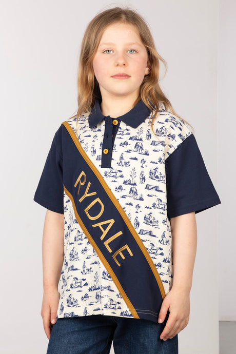 Rydale Junior Equestrian Sash Polo Shirt - Muston