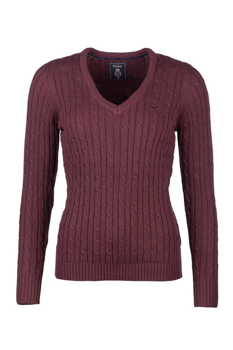 Rydale Ladies V Neck Cable Knit Jumper - Emma