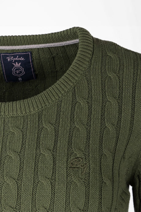 Rydale Ladies Crew Neck Cable Knit Jumper - Emma