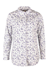 Rydale Ladies Oxford Cotton Ruffled Shirt - Ivy