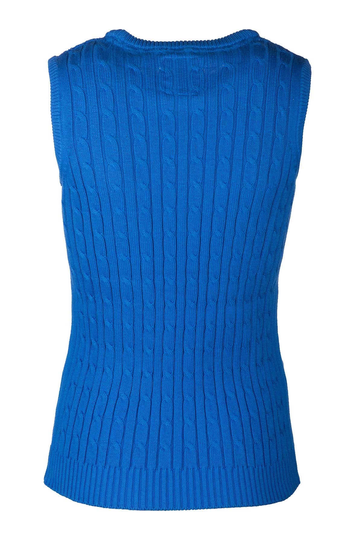 Rydale Ladies Crew Neck Cable Knit Vest - Emma