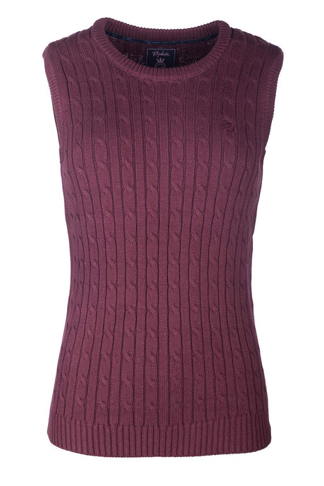 Rydale Ladies Crew Neck Cable Knit Vest - Emma
