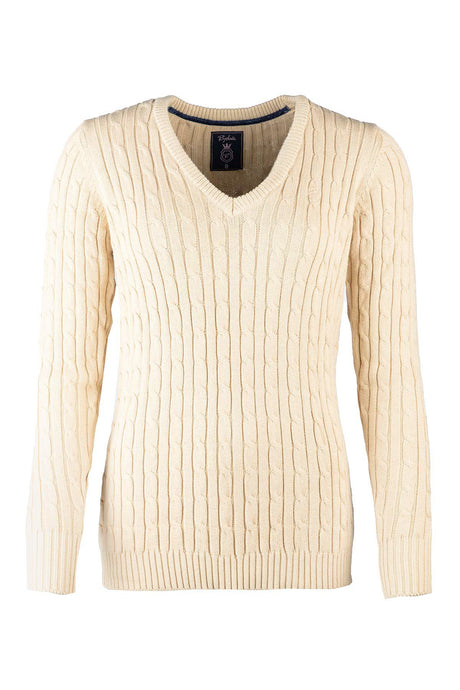 Rydale Ladies V Neck Cable Knit Jumper - Emma