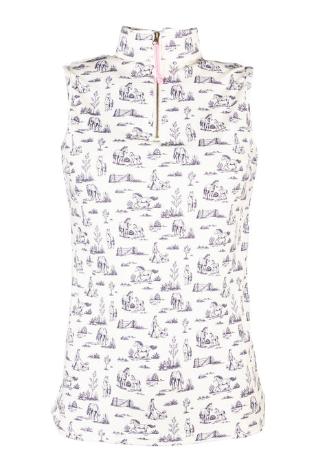 Rydale Ladies Sleeveless 1/4 Zip Top - Foxholes