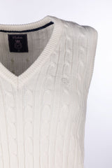 Rydale Ladies V Neck Cable Knit Vest- Emma