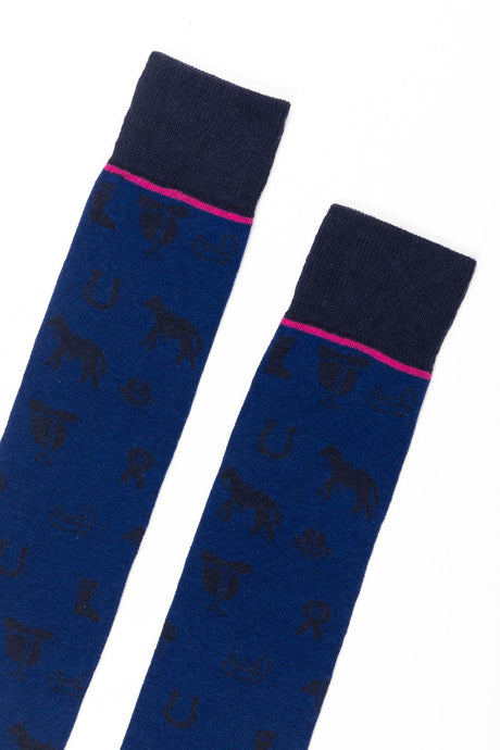 Rydale Ladies Horse Print Knee Length Riding Socks